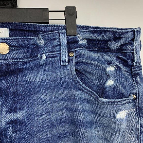 Lane Bryant Jeans Blue Distressed Denim Straight - Picture 4 of 9